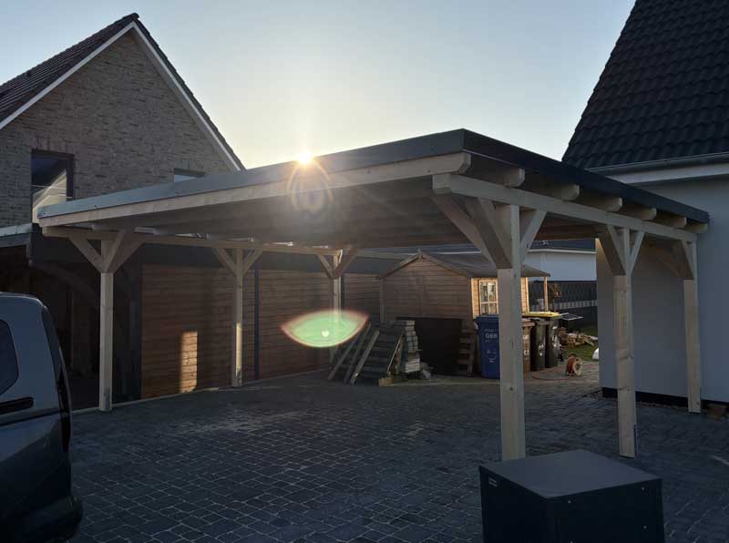 Carport mit Trapezblech