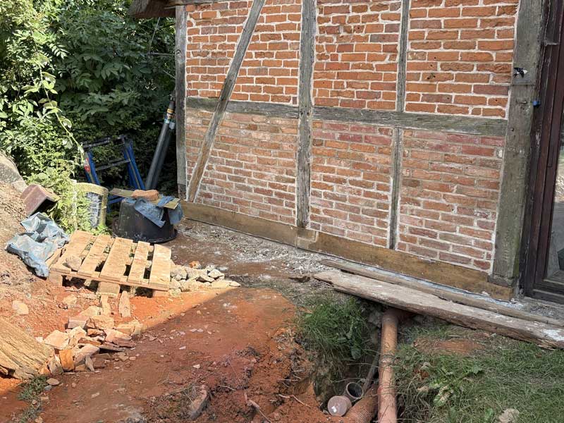 Sanierung Fachwerkschwelle