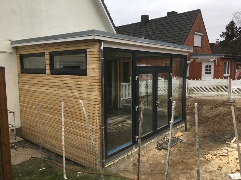 Vorbau mit Rhomboidschalung